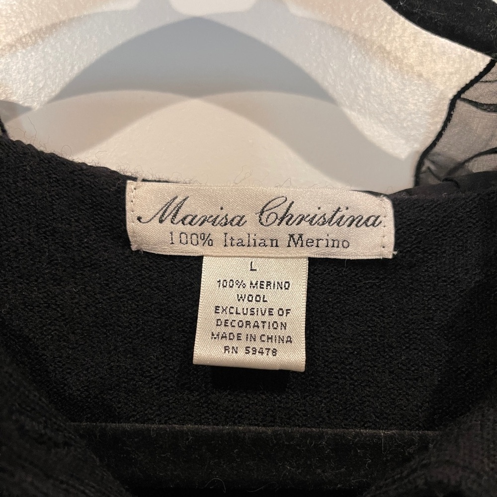 Marisa Christina 100% Italian merino wool cardigan sweater